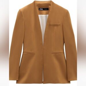 Zara Tan Blazer and matching Pants.